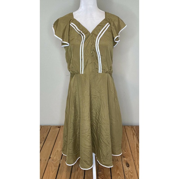 DownEast Dresses & Skirts - NWOT DownEast Ruffle Sleeve Midi Dress Size Large